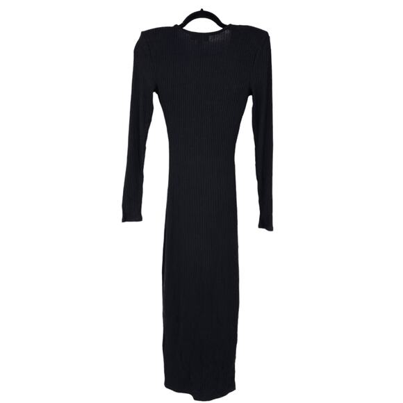 Michael Costello Revolve Mila Midi Button Front Cut Out Bodycon Dress Size XXS - Picture 6 of 6